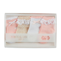 Pink Pointelle Baby Sock Set