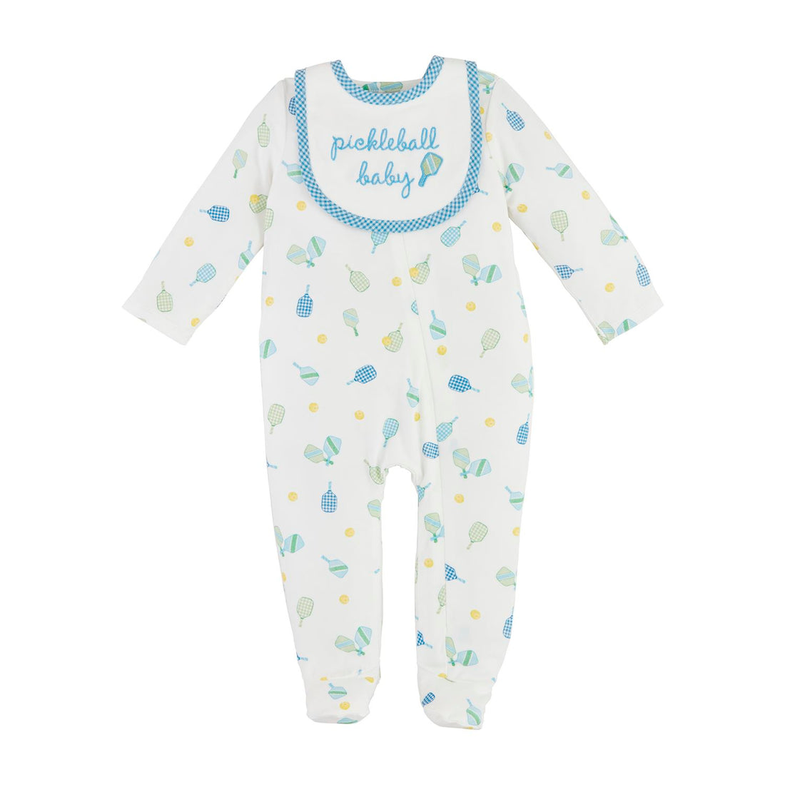 Blue Pickleball Sleeper & Bib Set