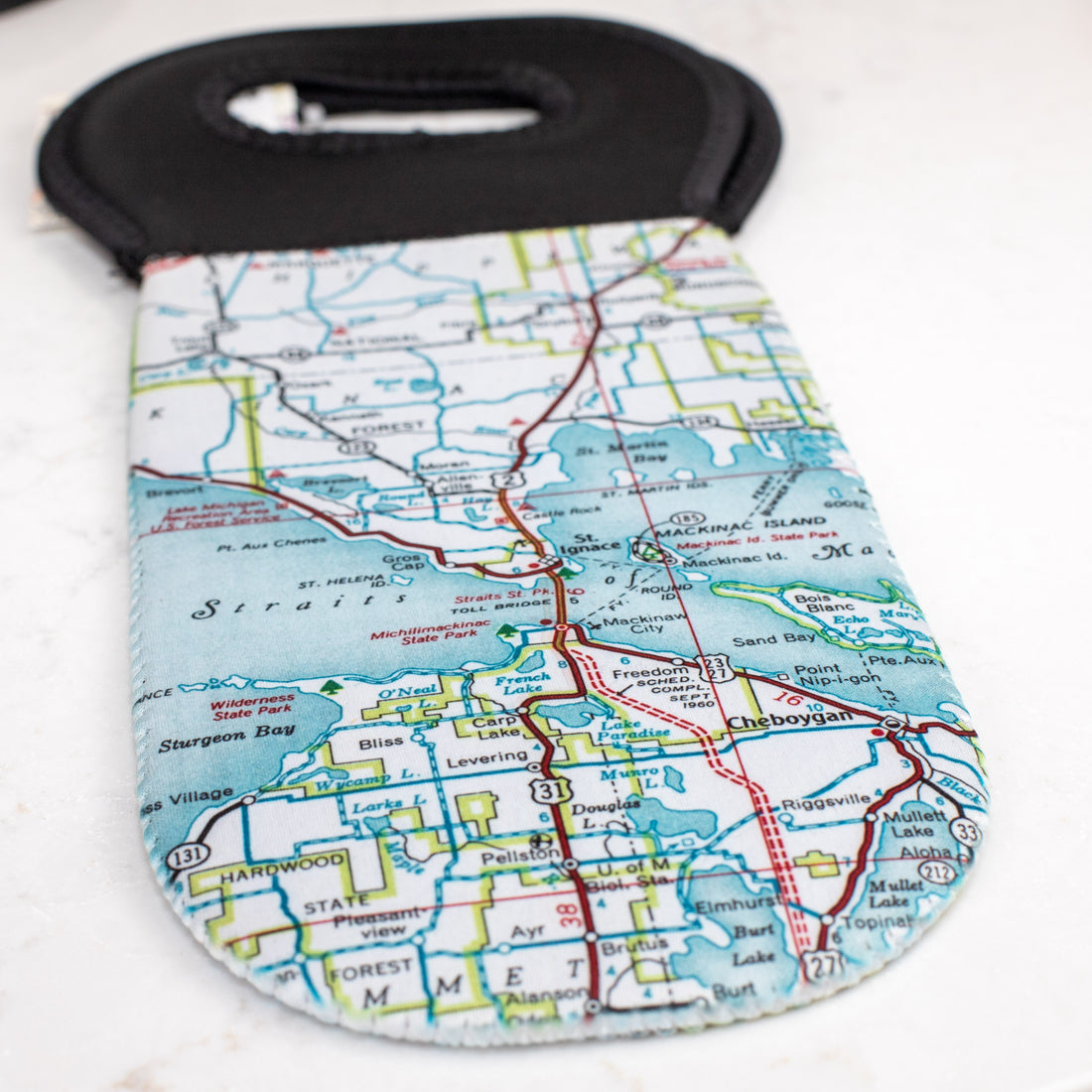 Mackinac Map Wine Tote