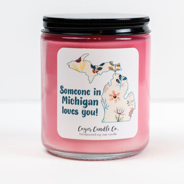 Someone in Michigan Loves You Candle