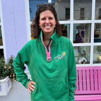 Green Bicycle Zip Up | LL X Leland Gal