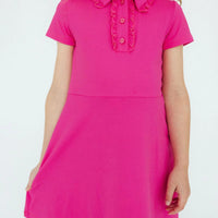 Hot Pink Short Sleeved Polo Dress