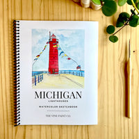Michigan Lighthouse Watercolor Sketchbook