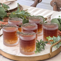Beaded Old Fashion Drinking Glasses