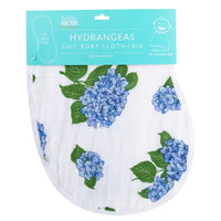 Hydrangeas Baby Burp and Bib