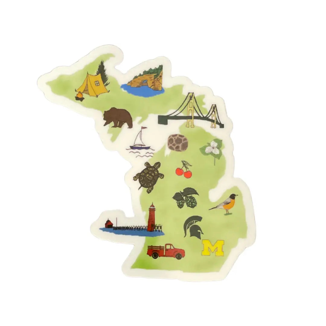 Emblems of Michigan Sticker