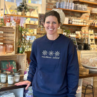 Navy Snowflake Crewneck Sweatshirt