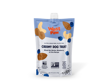 Nut Butter, Blueberry, and Chia Seed Creamy Dog Treat