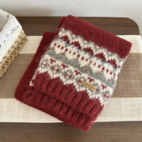 Winter Thicken Warm Fair Isle Knit Scarf