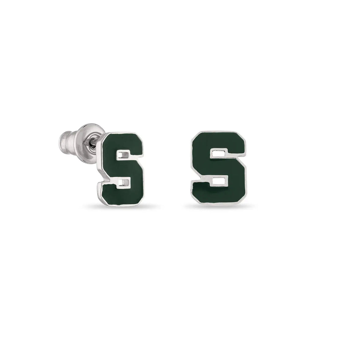 Michigan State Block S Earrings