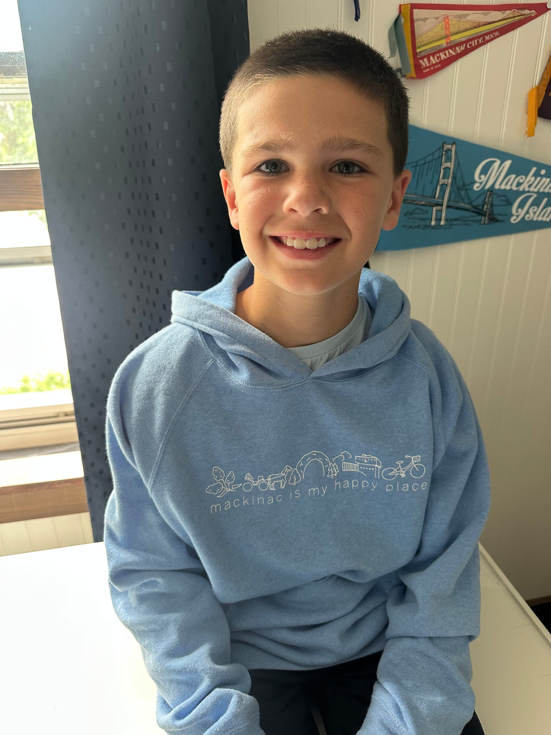 Mackinac Is My Happy Place Youth Sweatshirt