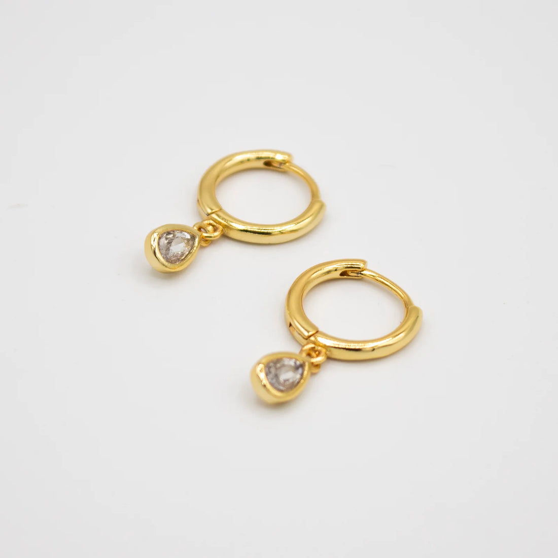 White Teardrop Earrings