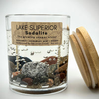 Lake Superior Sodalite Candle