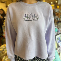 Lilac Embroidered Crew Neck