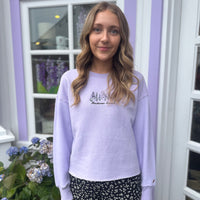 Lilac Embroidered Crew Neck