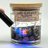 Lake Superior Sodalite Candle
