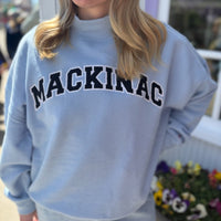 Blue Applique Mackinac Mock Neck
