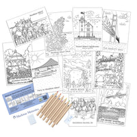 Coloring Postcard Set