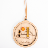 Wooden Mackinac Ornament | Red Cabin Studio