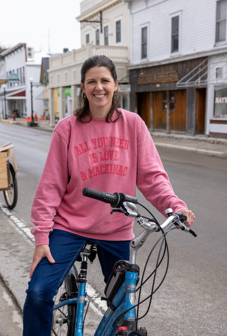 All You Need Is Love & Mackinac Puff Print Sweatshirt