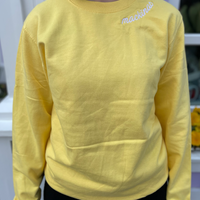 Butter Yellow Mackinac Embroidered Crewneck