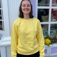 Butter Yellow Mackinac Embroidered Crewneck