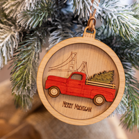 Wooden Mackinac Ornament | Red Cabin Studio