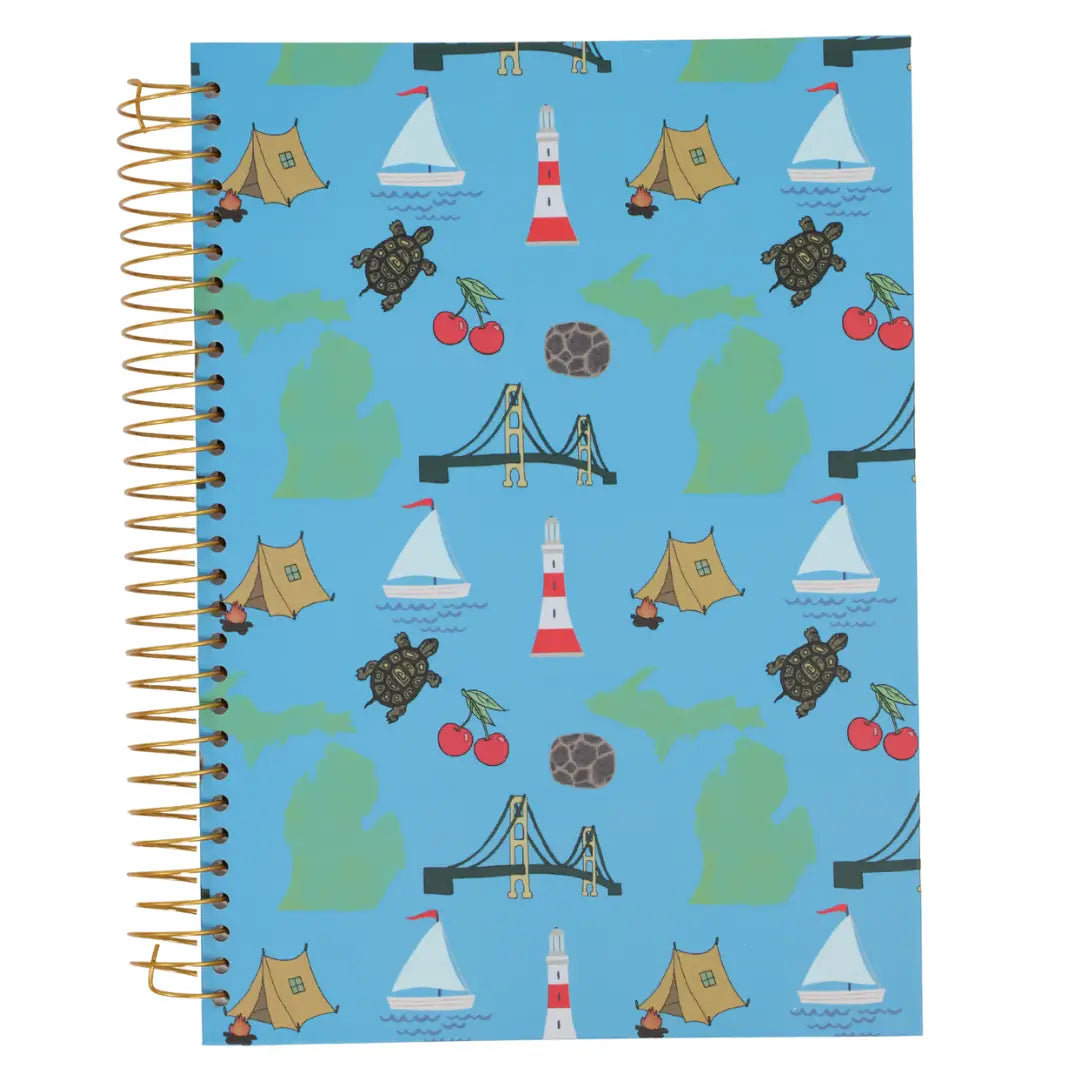 Emblems of Michigan Spiral Notebook
