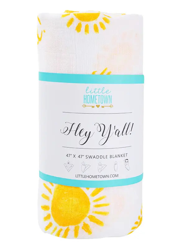 Hey Y'all Baby Swaddle Blanket
