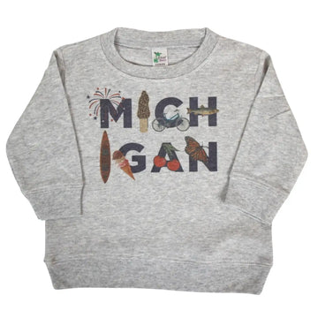 Michigan Summer Symbols Baby/Toddler Sweat Shirt