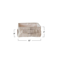 Woven Hemp Fiber & Wire Container
