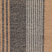 Light Blue Striped Cotton Blend Throw