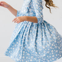 Bluebell 3/4 Sleeve Ruffle Twirl Dress