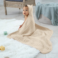 Baby Hooded 9 Layer Muslin Cotton Towel For Kids