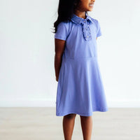 Periwinkle Short Sleeved Polo Dress