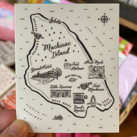Mackinac Map Sticker