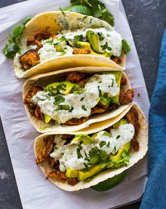 Recipe: Chicken and Avocado Tacos with Creamy Cilantro Sauce