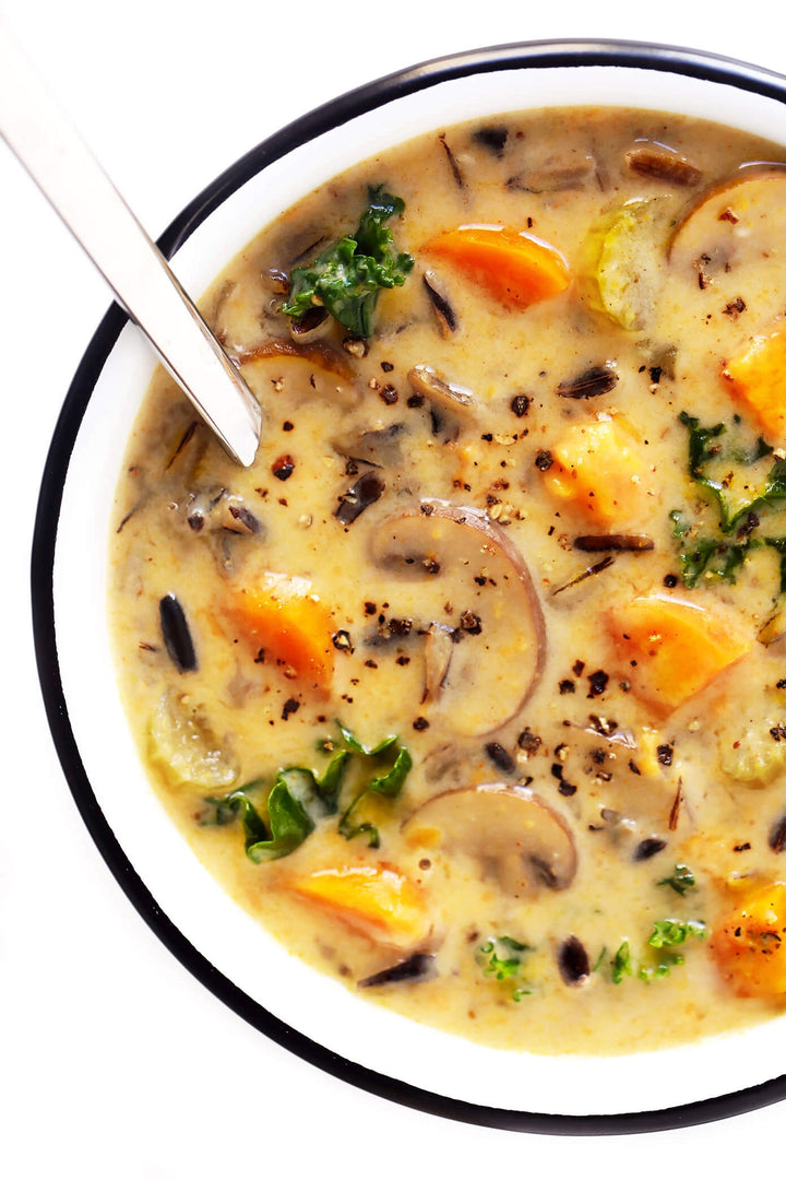 Cozy Autumn Wild Rice Soup from Gimme Some Oven