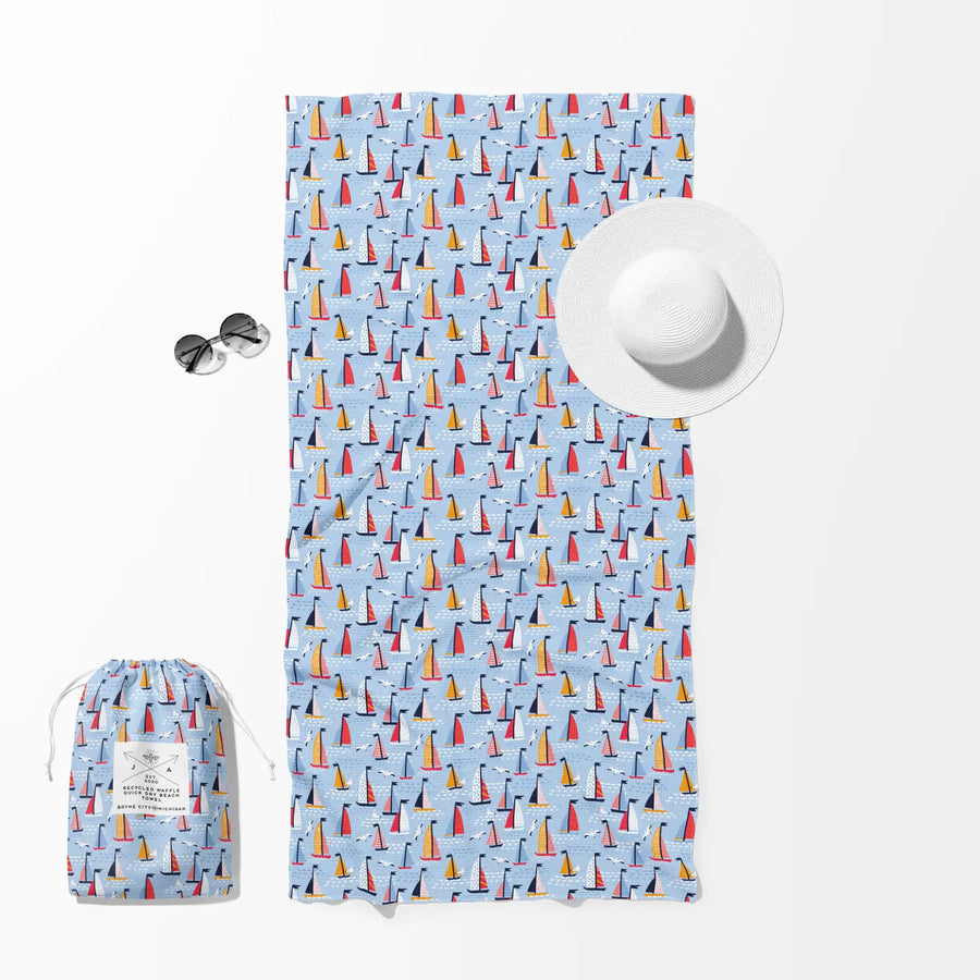 The Great Lakes Double Sided Quick Dry Beach Towel