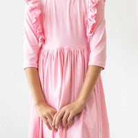 Bubblegum Pink Ruffle Twirl Dress