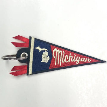 Michigan Pennant Keychain