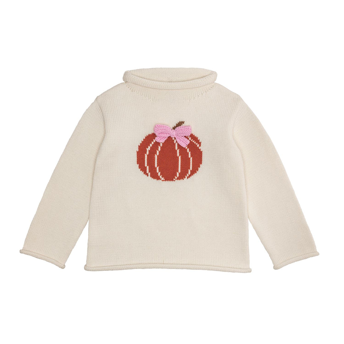 Bow Pumpkin Chainstich Sweater
