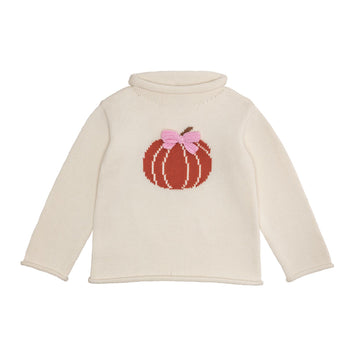 Bow Pumpkin Chainstich Sweater
