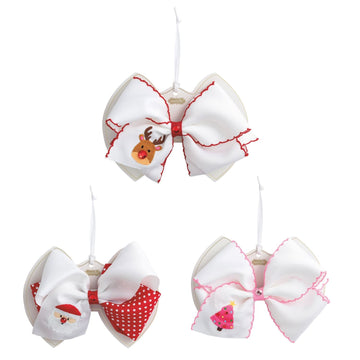 Christmas Embroidered Bows