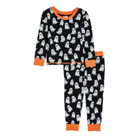 Black Toddler Ghost Glow Pajama Set