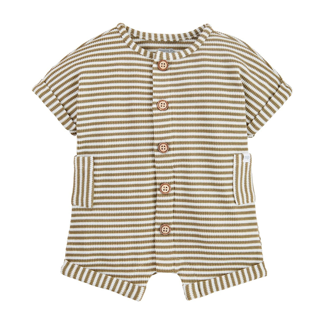 Green Stripe Baby Romper