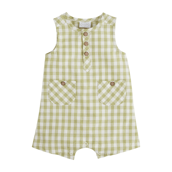Green Gingham Shortall