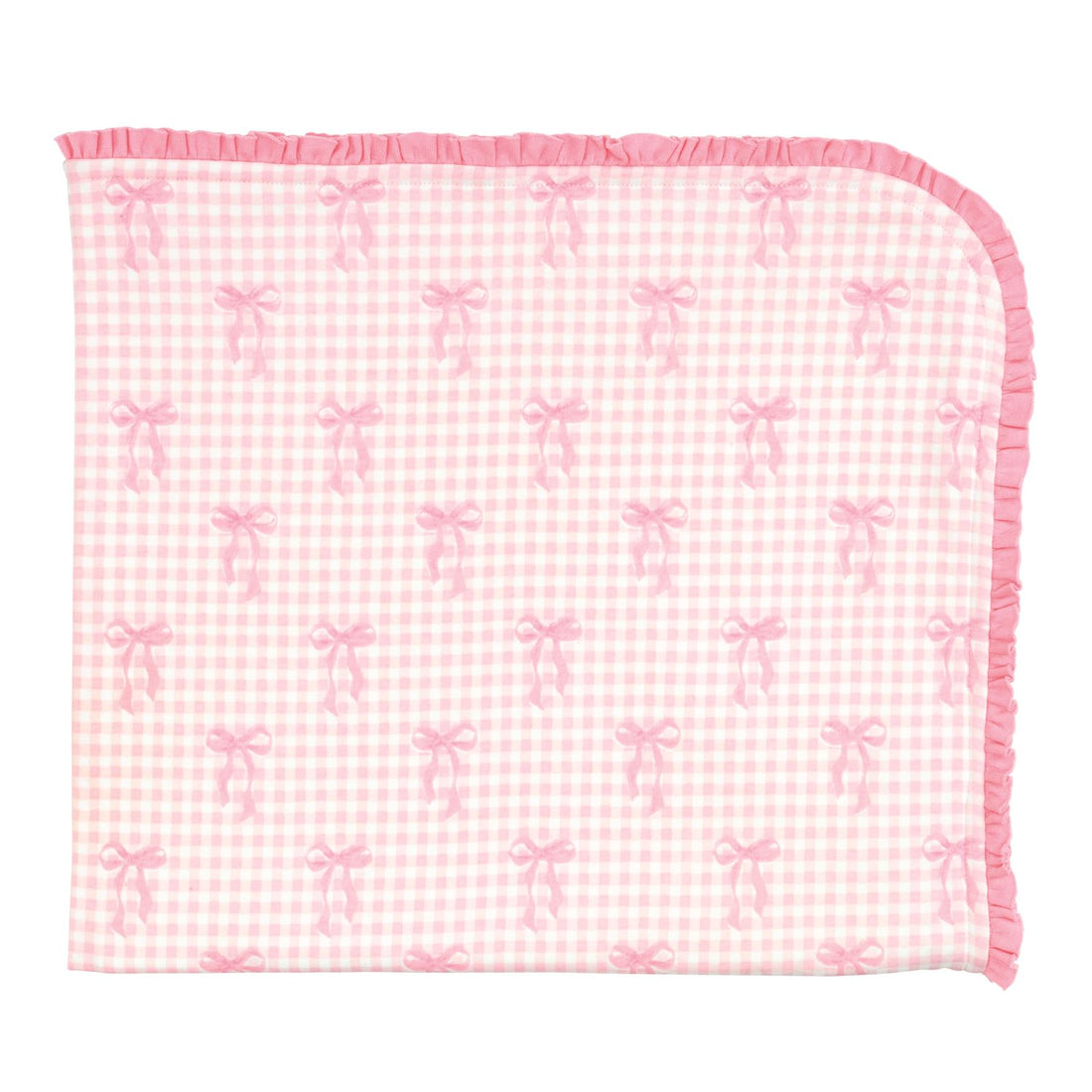 Gingham Bow Arrival Blanket