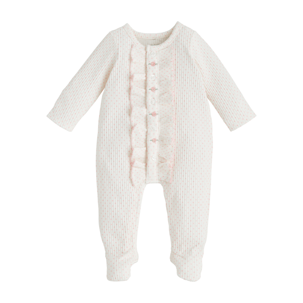 Rosette Polka Dot Baby Sleeper