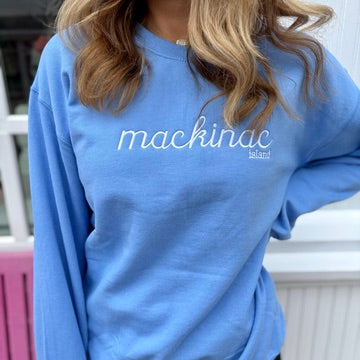 Mackinac Script Crewneck Sweatshirt